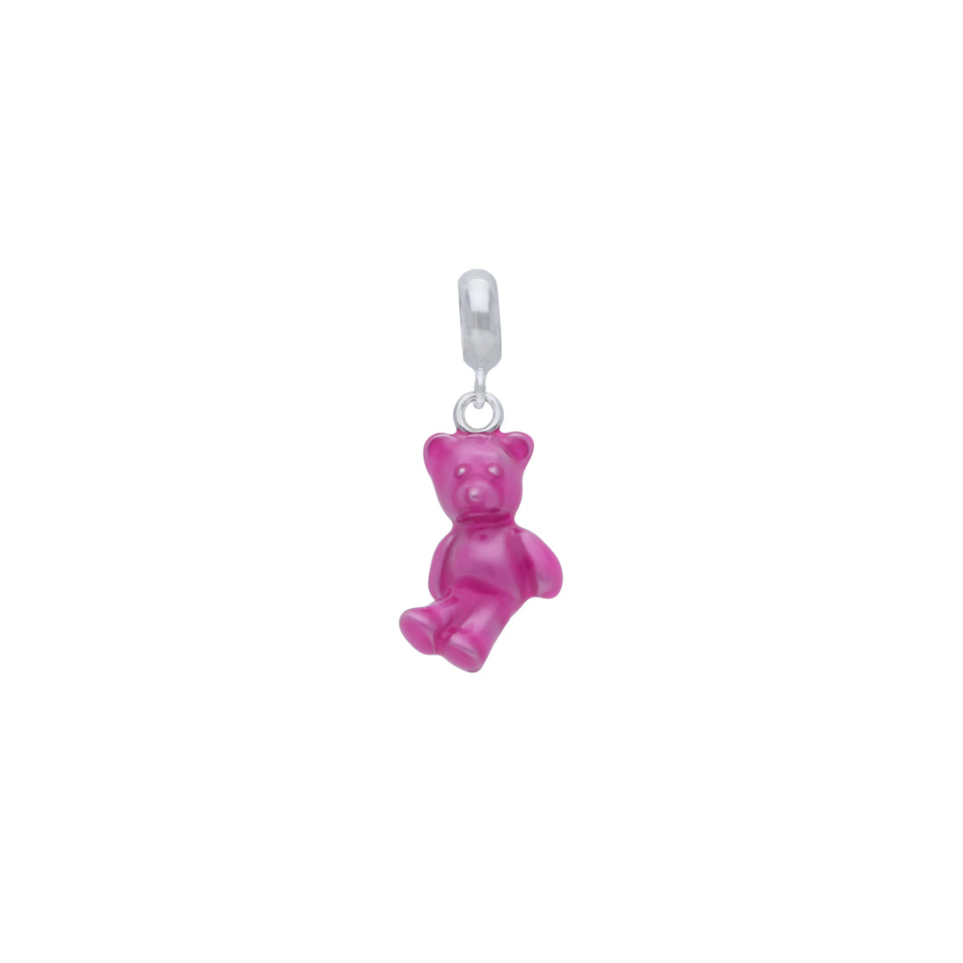 925 Sterling Silver Rosey Teddy Pendant For Kids