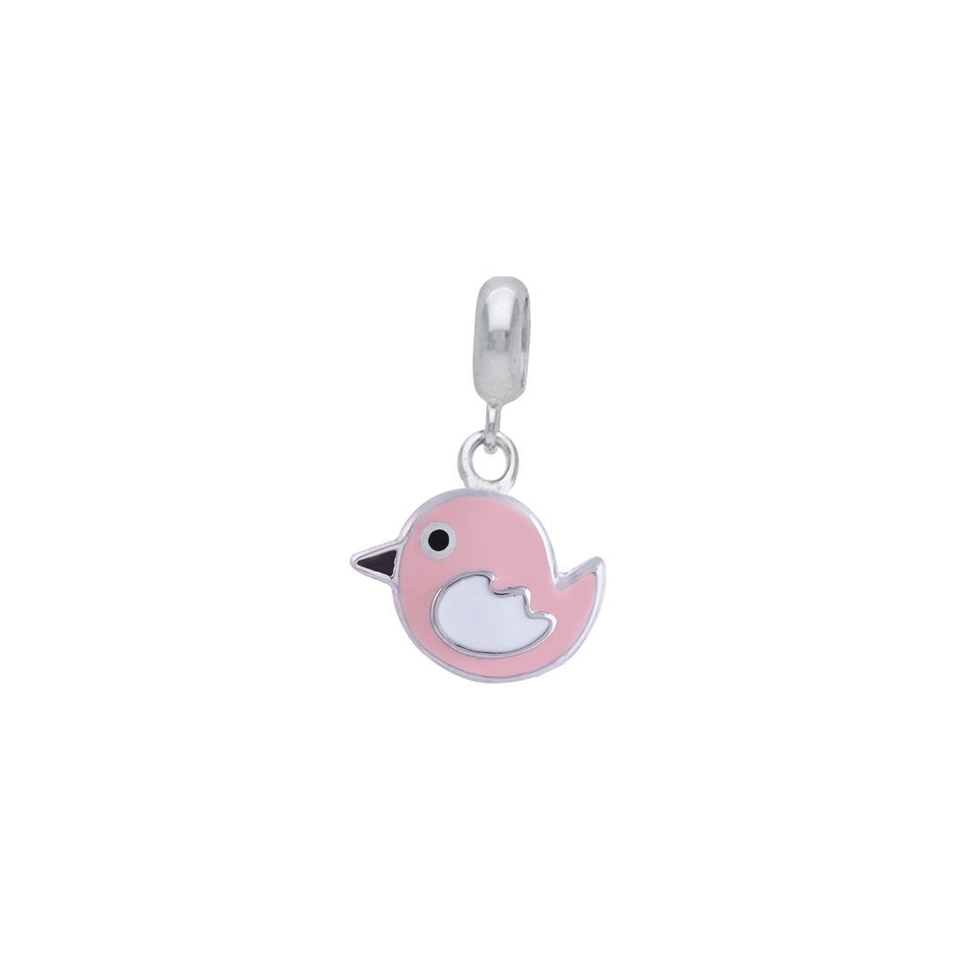 925 Sterling Silver Rosy Wings Rhodium Plated Pendant For Kids