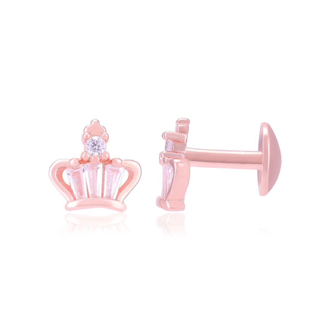 925 Sterling Silver Royal Helix Crown Earrings For Women