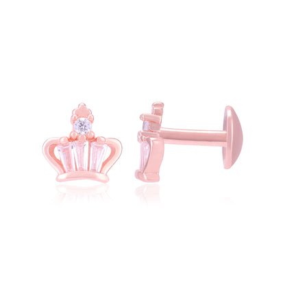 925 Sterling Silver Royal Helix Crown Earrings For Women