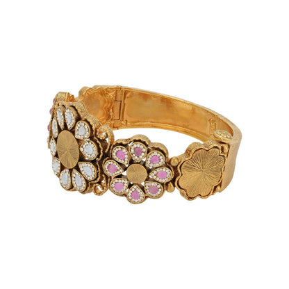 925 Sterling Silver Royal Lotus Crest Kada for women