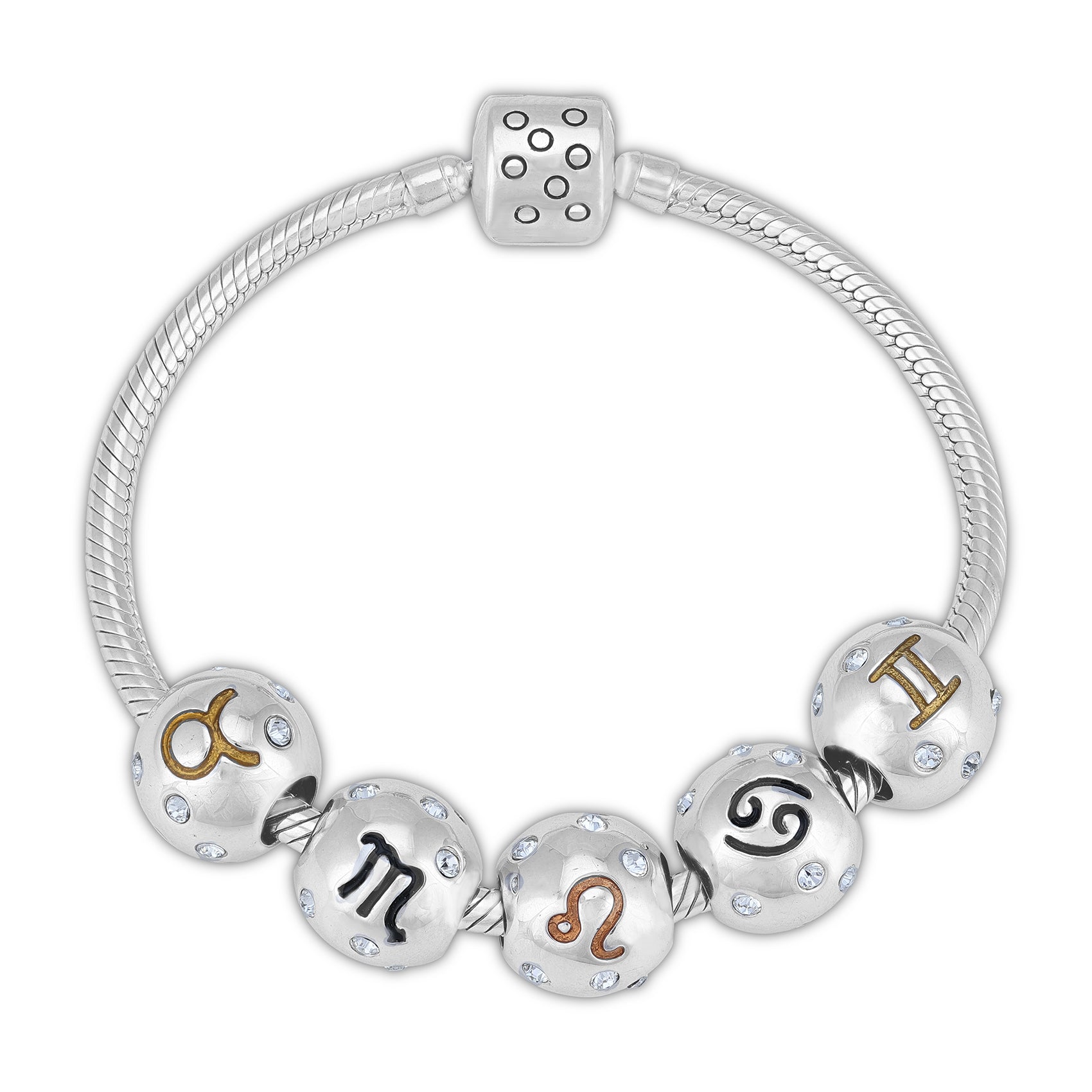 925 Sterling Silver Sagittarius Cosmic Trail Bead Charm Pendant for Women