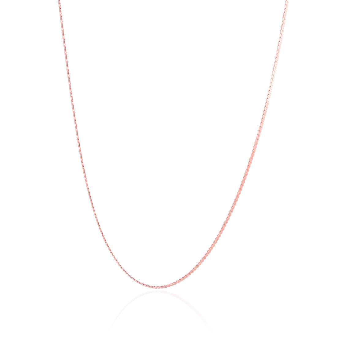 925 Sterling Silver Sculpted Rope Rose Gold Plated Chain for Women