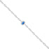 925 Sterling Silver September Month Oval Blue Sapphire Birthstone Bracelet For Women