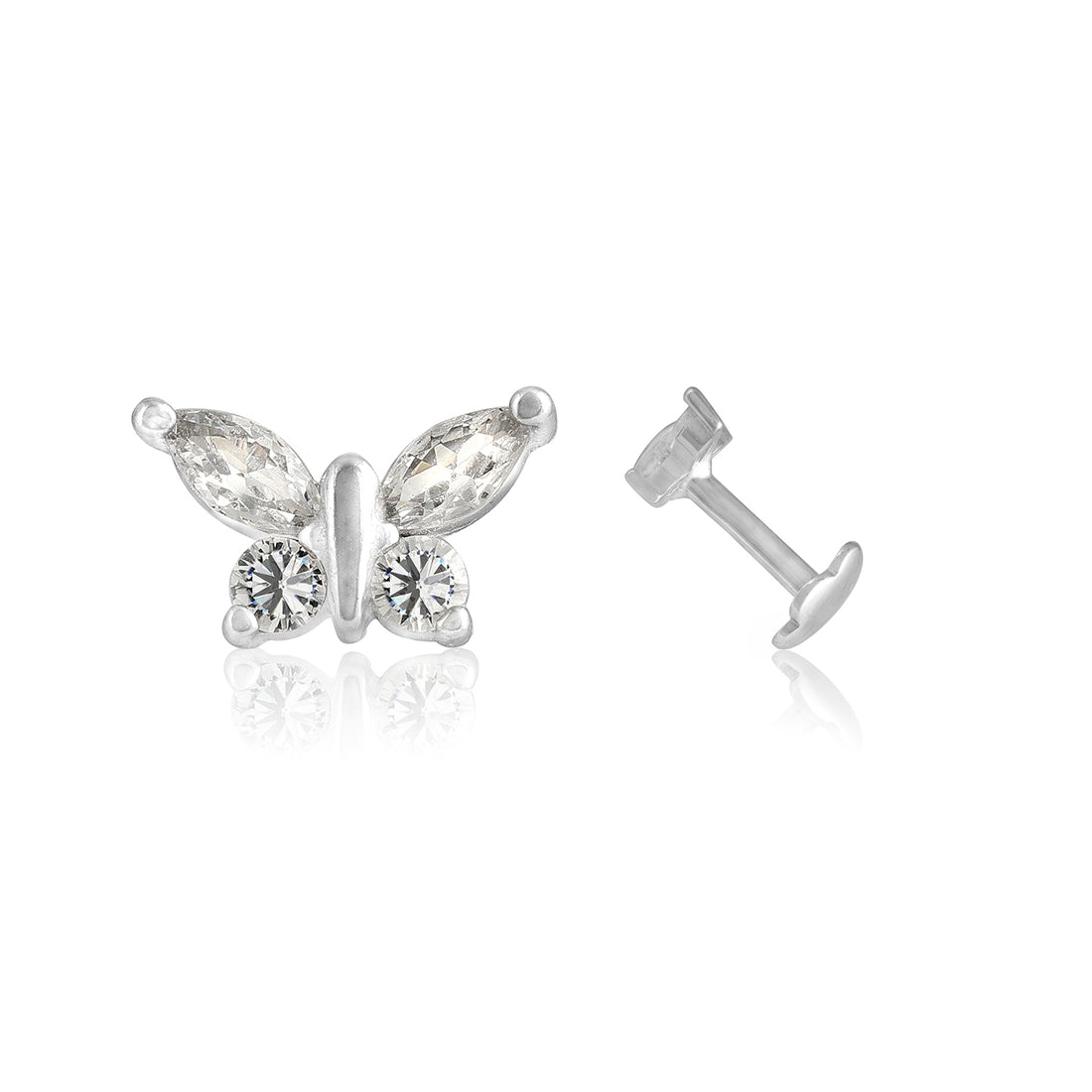 925 Sterling Silver Shimmering Butterfly Stud For Kids