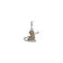 925 Sterling Silver Snow Slider Bear Rhodium Plated Pendant For Kids