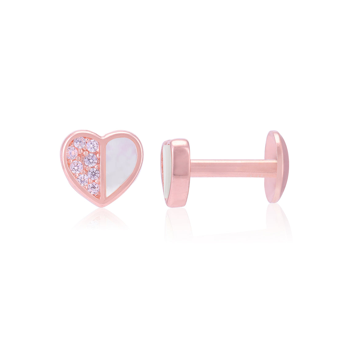 925 Sterling Silver Split Heart Earrings For Women