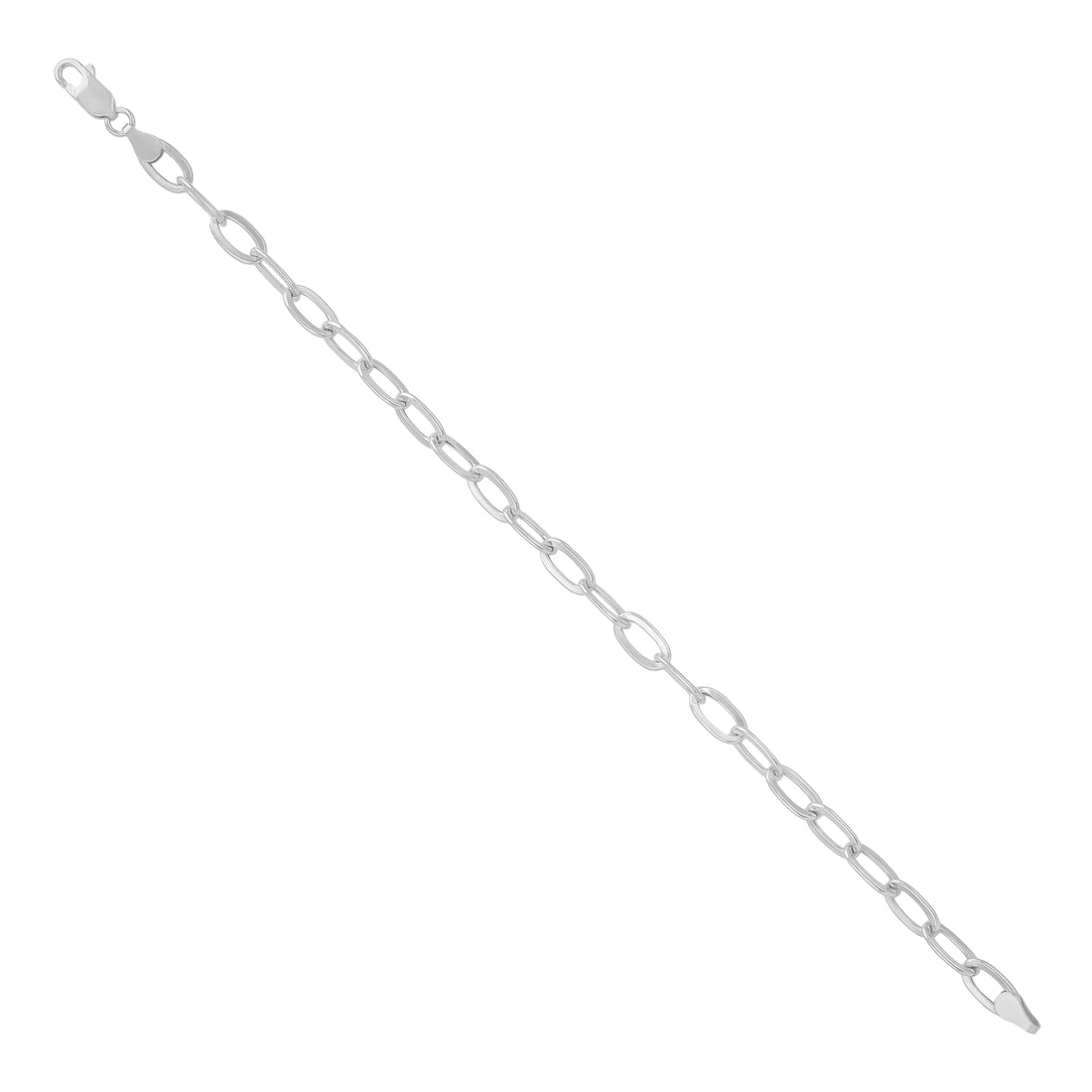 925 Sterling Silver Streamline Rectilinear Bracelet for Men
