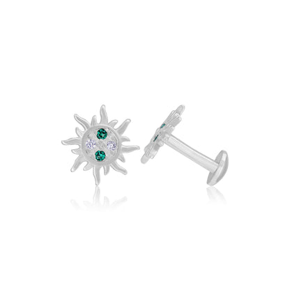 925 Sterling Silver SunSpark Radiant Earring For Women