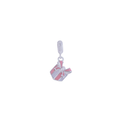 925 Sterling Silver Sweet Pink Present Pendant For Kids