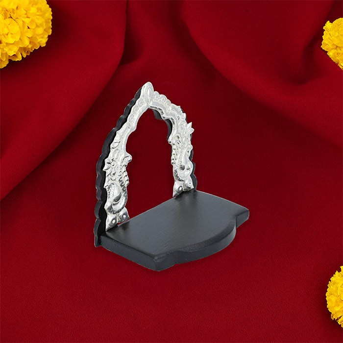 925 Sterling Silver Thiruvachi Frame Rosewood Highlight For Pooja