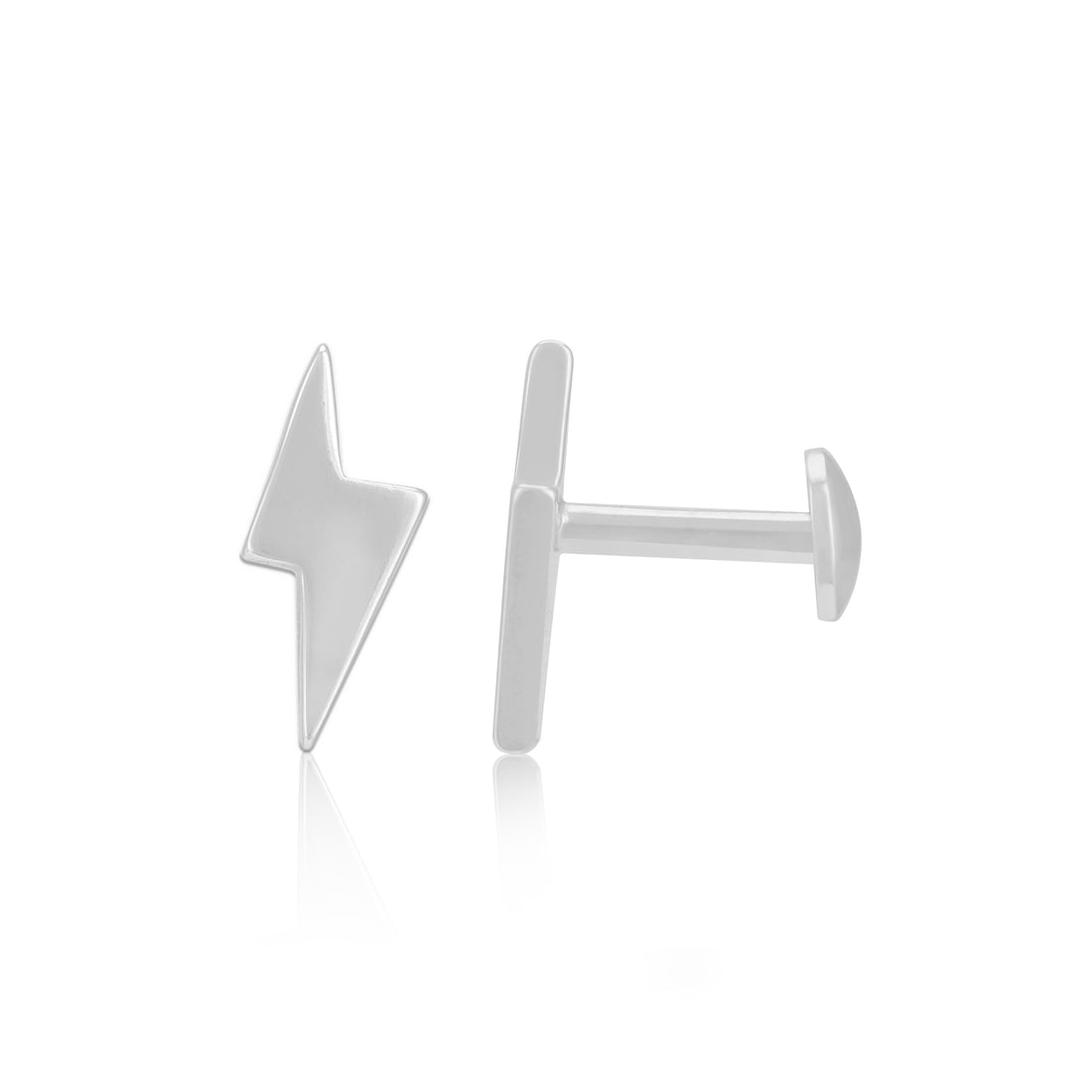 925 Sterling Silver Thunderstrike Rhodium Plated Stud for Women
