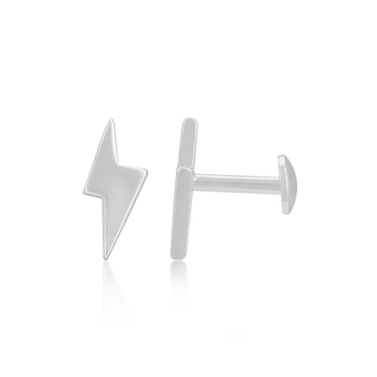 925 Sterling Silver Thunderstrike Rhodium Plated Stud for Women