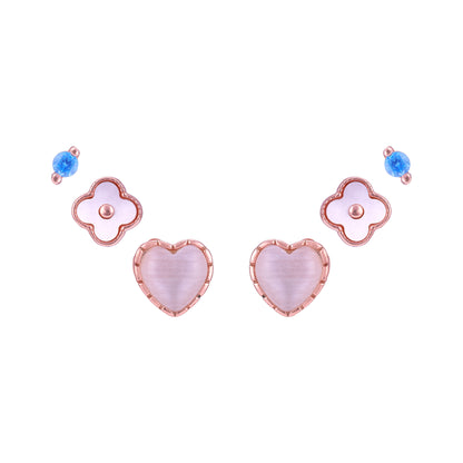 925 Sterling Silver Trivora Lunara Clovelle For Earrings Set Women
