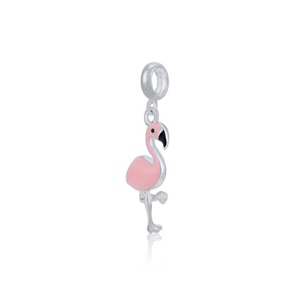 925 Sterling Silver Tropical Elegance Flamingo Charm Pendant for Women