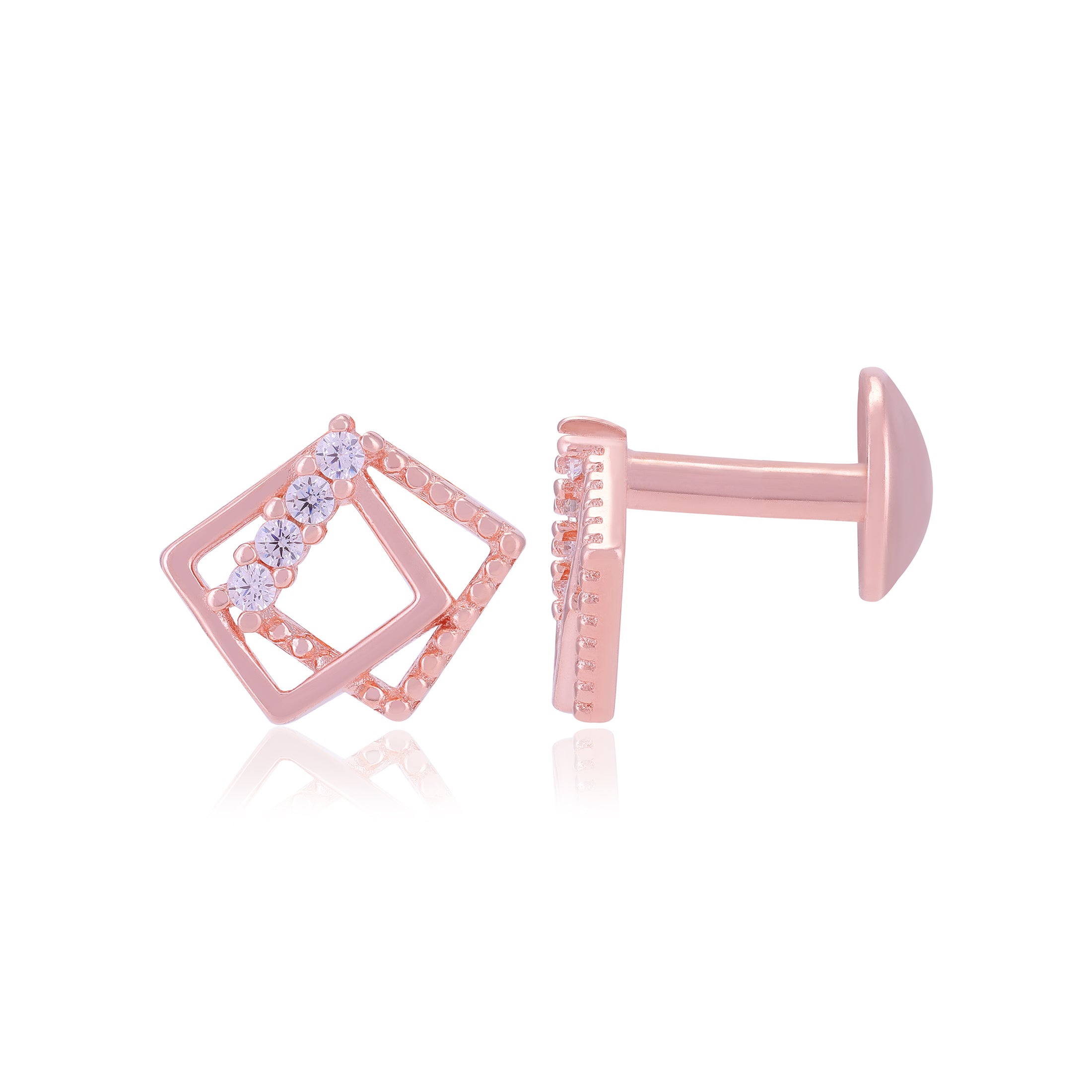925 Sterling Silver Twisted Angle Earrings For Women