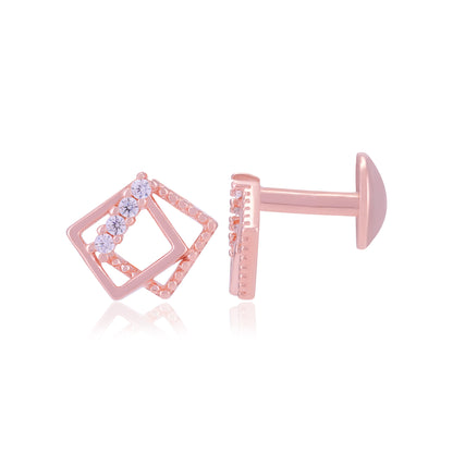 925 Sterling Silver Twisted Angle Earrings For Women