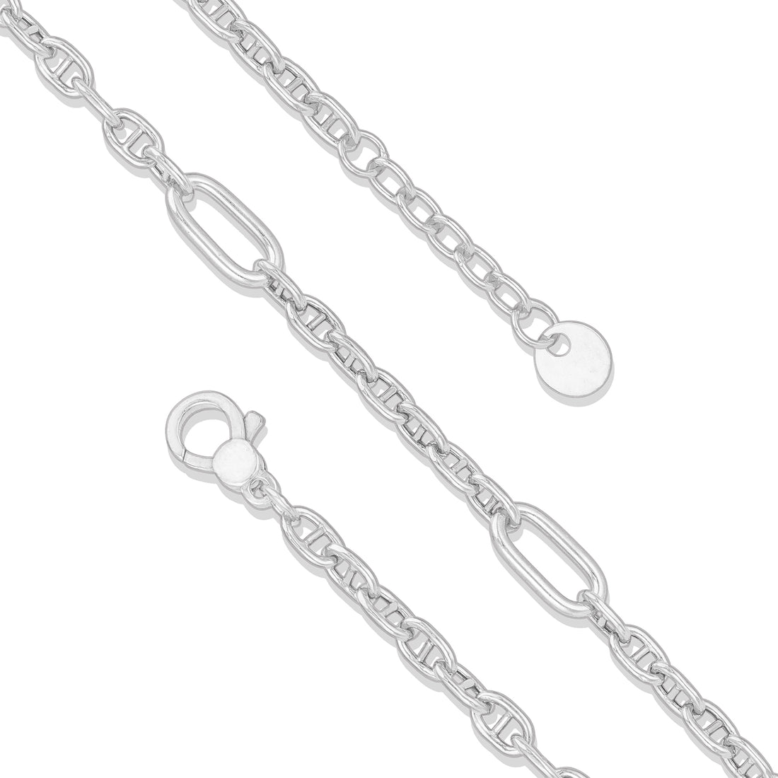 925 Sterling Silver Urban Matrix Link Bracelet for Men