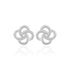 925 Sterling Silver Whirl Bloom Rhodium Plated Stud For Women
