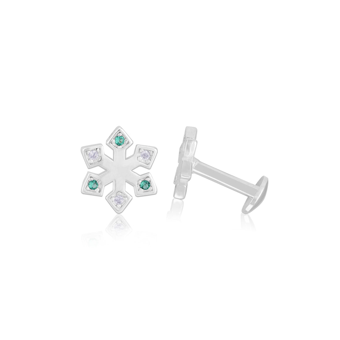 925 Sterling Silver Winter Bloom Rhodium Plated Earrings For  Women