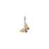 925 Sterling Silver Yellowish butterfly pendant