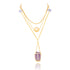 Sterling Silver Amethyst Drop Chain Pendant