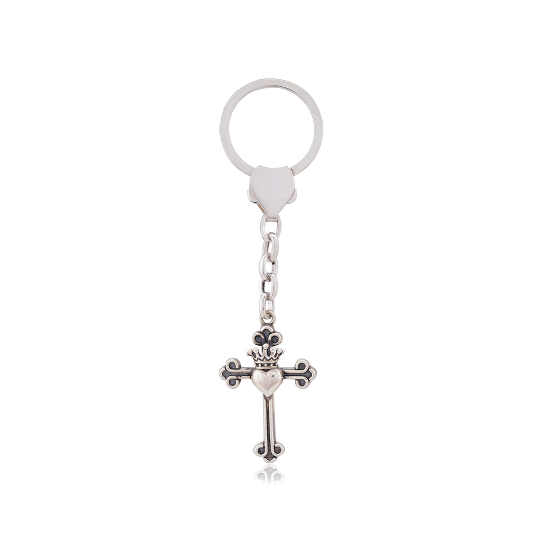  Sterling Silver Christ-Cross Key Chain