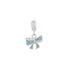 925 Sterling silver Twirling Blue Bow Rhodium Plated Pendant For Kids