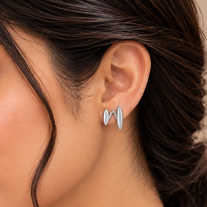Stylish Coffee Bean Nature Inspired 925 Sterling Silver Earring for women