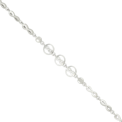 Stylish Bar Link Chain 925 Sterling Silver Bracelet Women