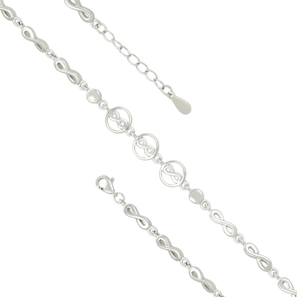 Stylish Bar Link Chain 925 Sterling Silver Bracelet Women