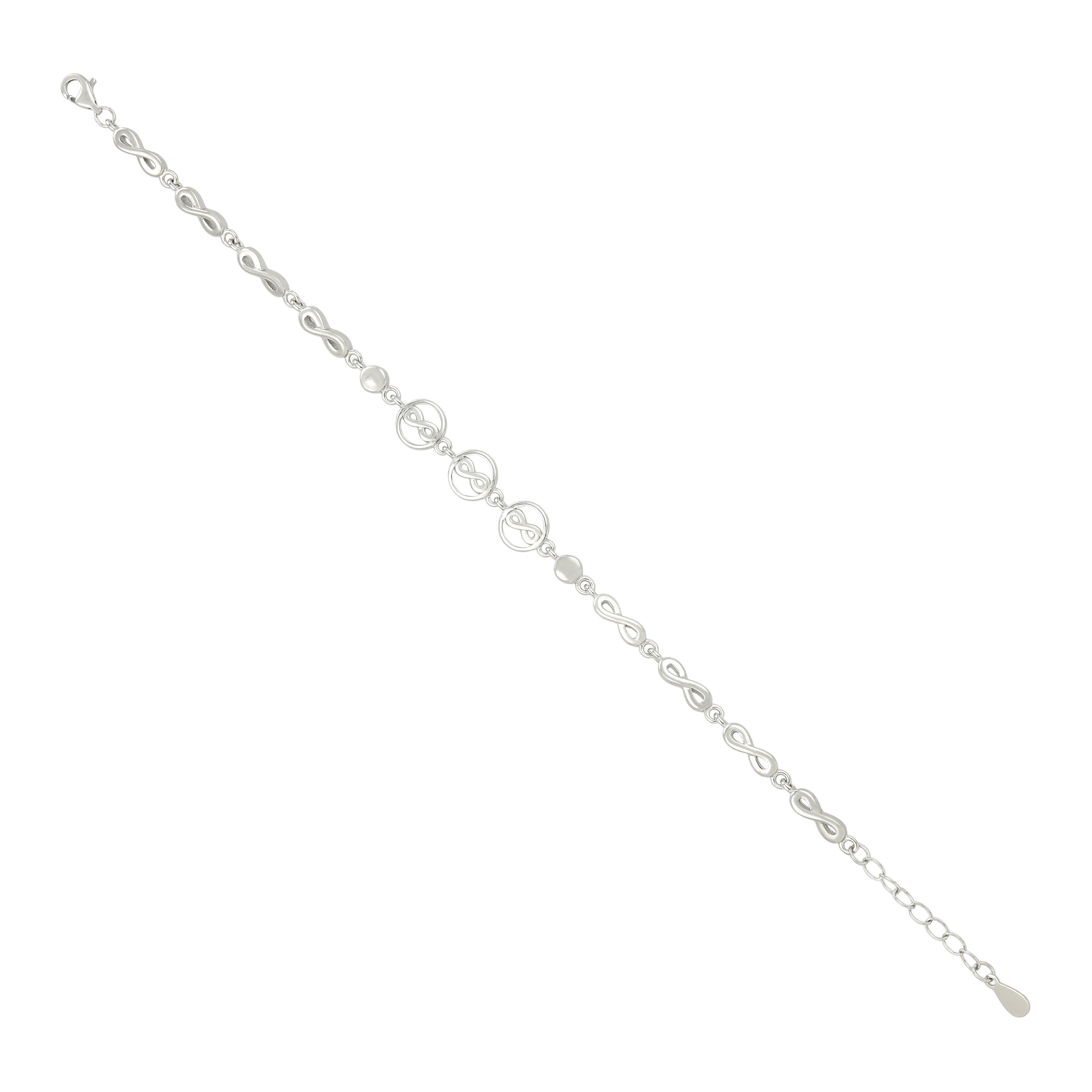 Stylish Bar Link Chain 925 Sterling Silver Bracelet Women