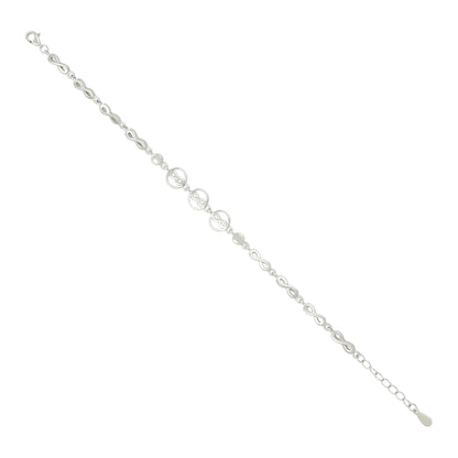 Stylish Bar Link Chain 925 Sterling Silver Bracelet Women