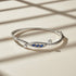 Stylish Blue Zircon Wave Pattern 925 Sterling Silver Kada for Women