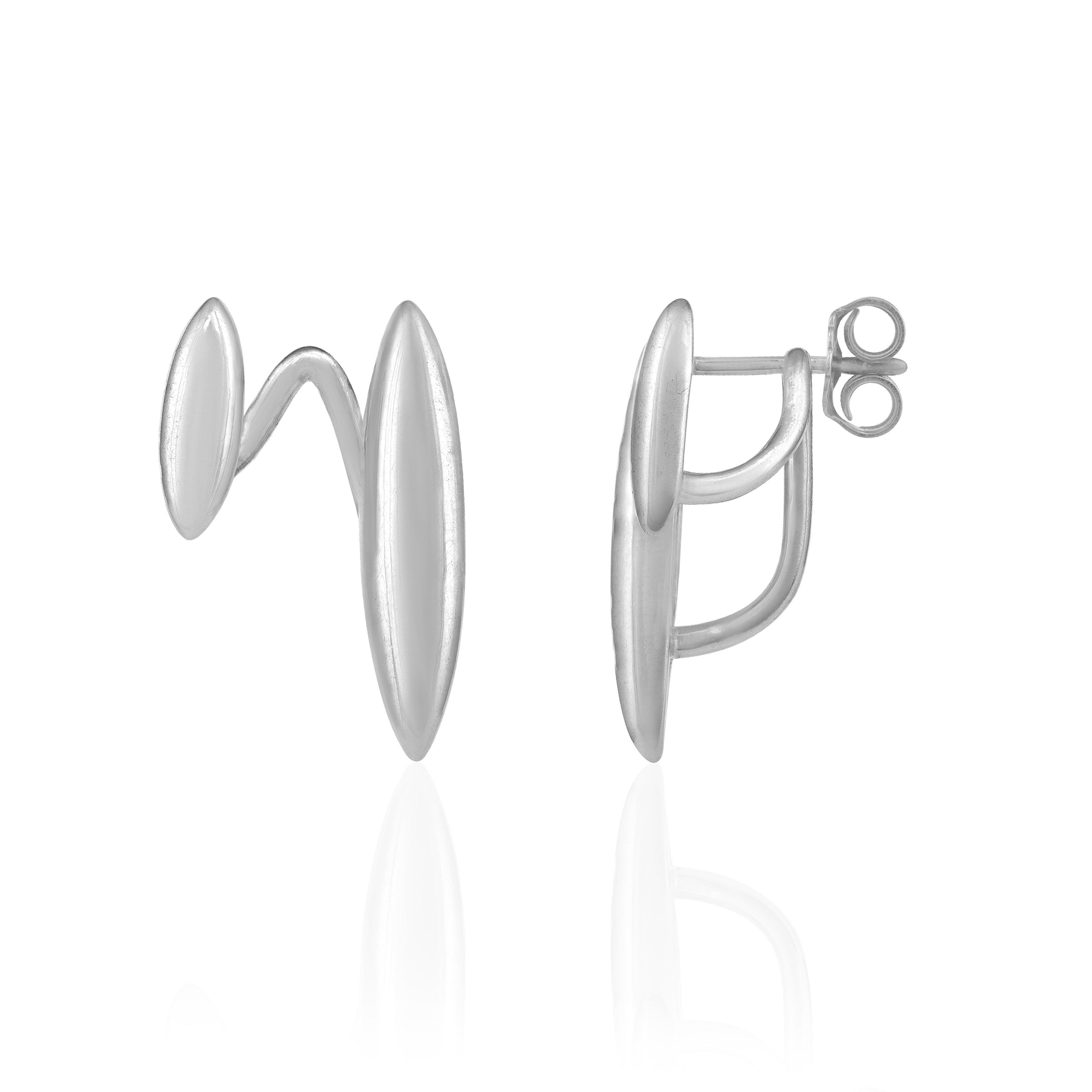 Stylish Coffee Bean Nature Inspired 925 Sterling Silver Earring for women