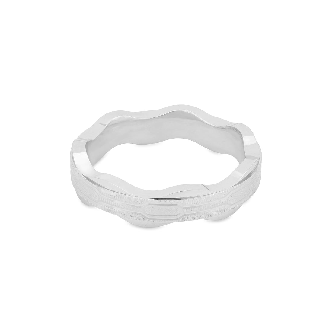 Stylish Flowing Bands 925 Sterling Silver Ring for Women