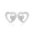 Subtle Shine 925 Rhodium Dual Heart Studs