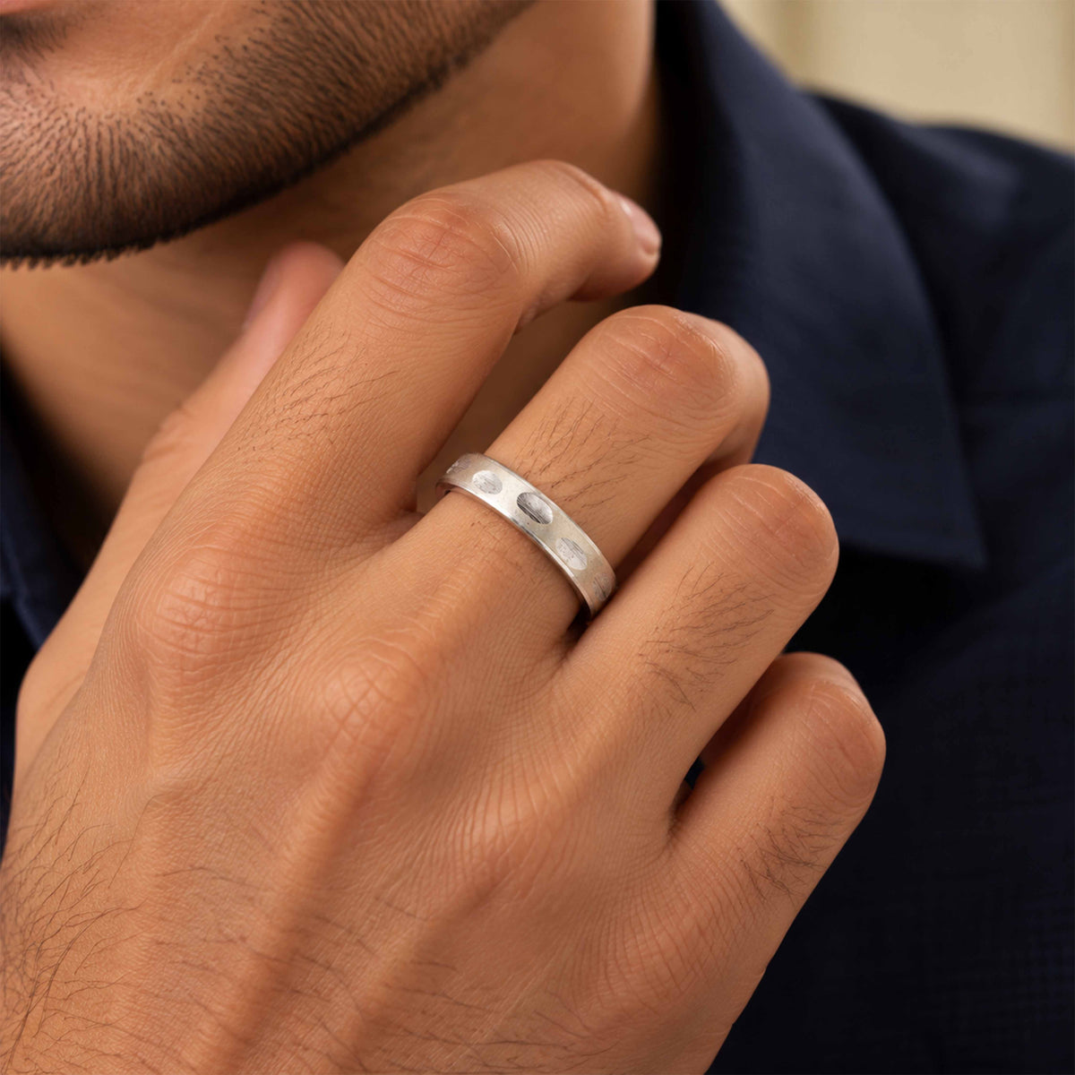 Subtle Texture 925 Sterling Silver Everyday Band Ring