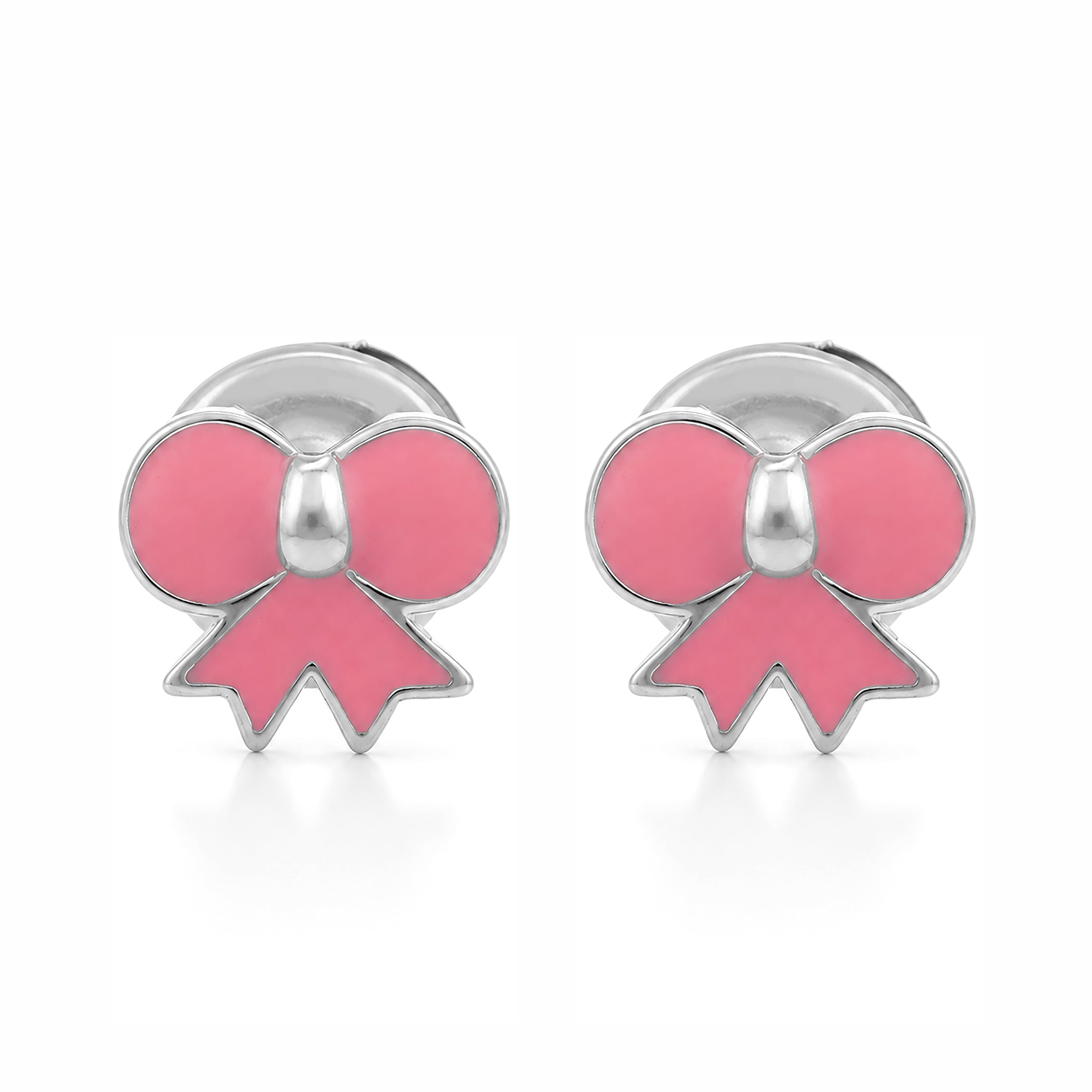 Sweet Ribbon Sparkle 925 Sterling Silver Earring