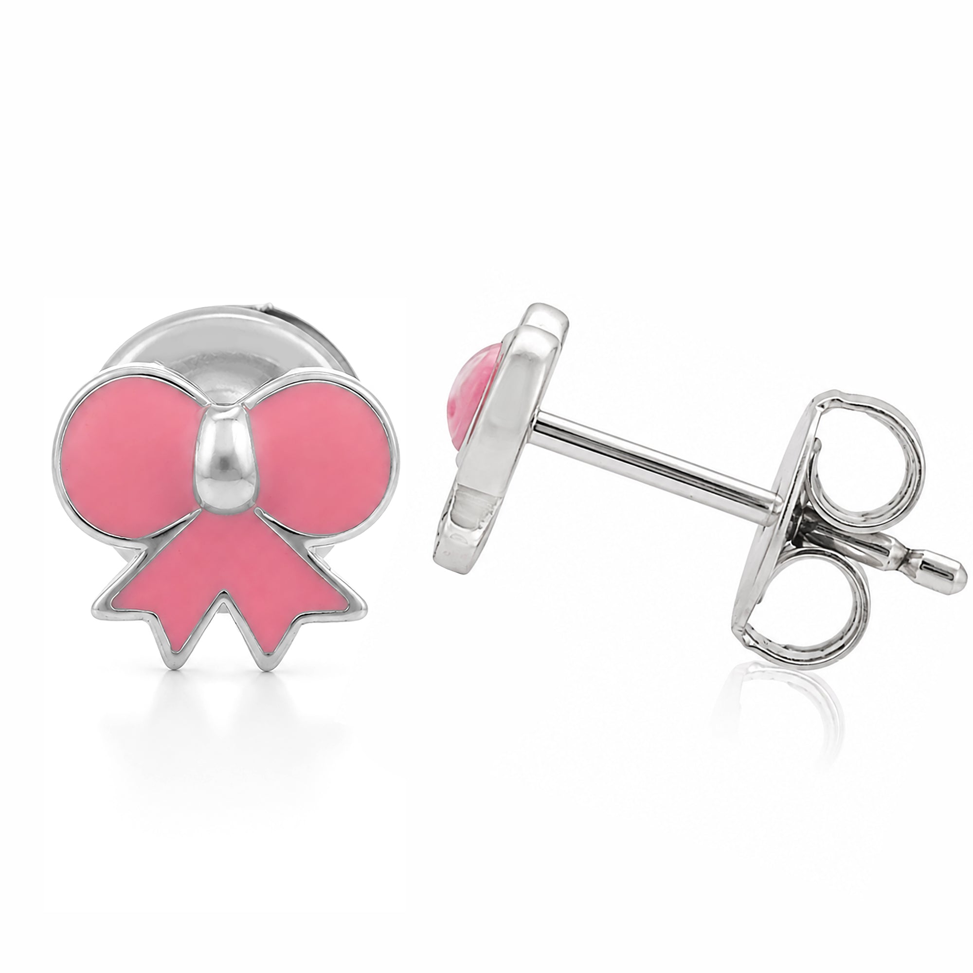 Sweet Ribbon Sparkle 925 Sterling Silver Earring
