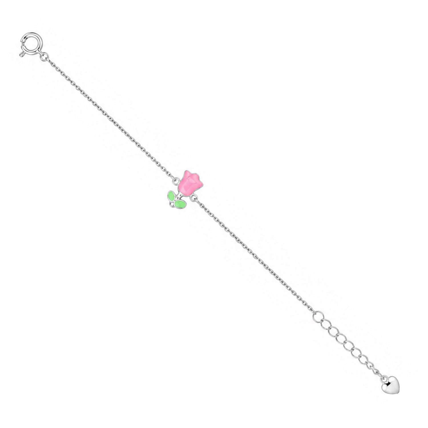Sweet Rose 925 Sterling Silver Minimal Bracelet for Women