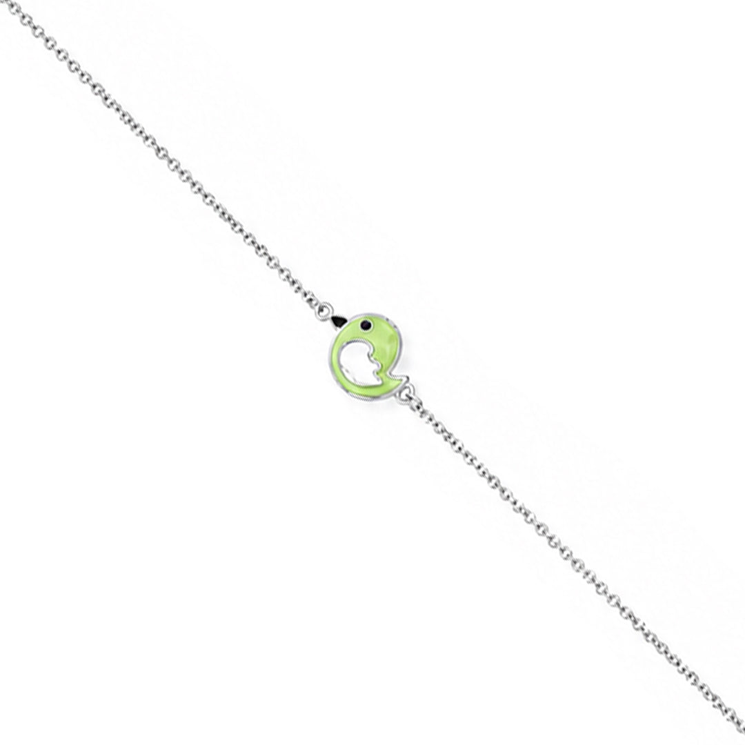 Sweet Spring Bird Sterling Silver Chain Bracelet