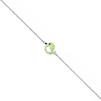 Sweet Spring Bird Sterling Silver Chain Bracelet