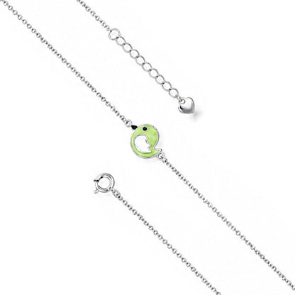 Sweet Spring Bird Sterling Silver Chain Bracelet