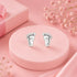 Sweet Steps Sterling Silver Baby Footprint Ear Studs