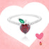 Sweetheart Rhodium Plated 925 Apple Ring