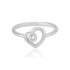 Swirled Heart 925 Rhodium Plated Elegant Rings