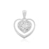 Sync Dual Heart 925 Rhodium Pendants