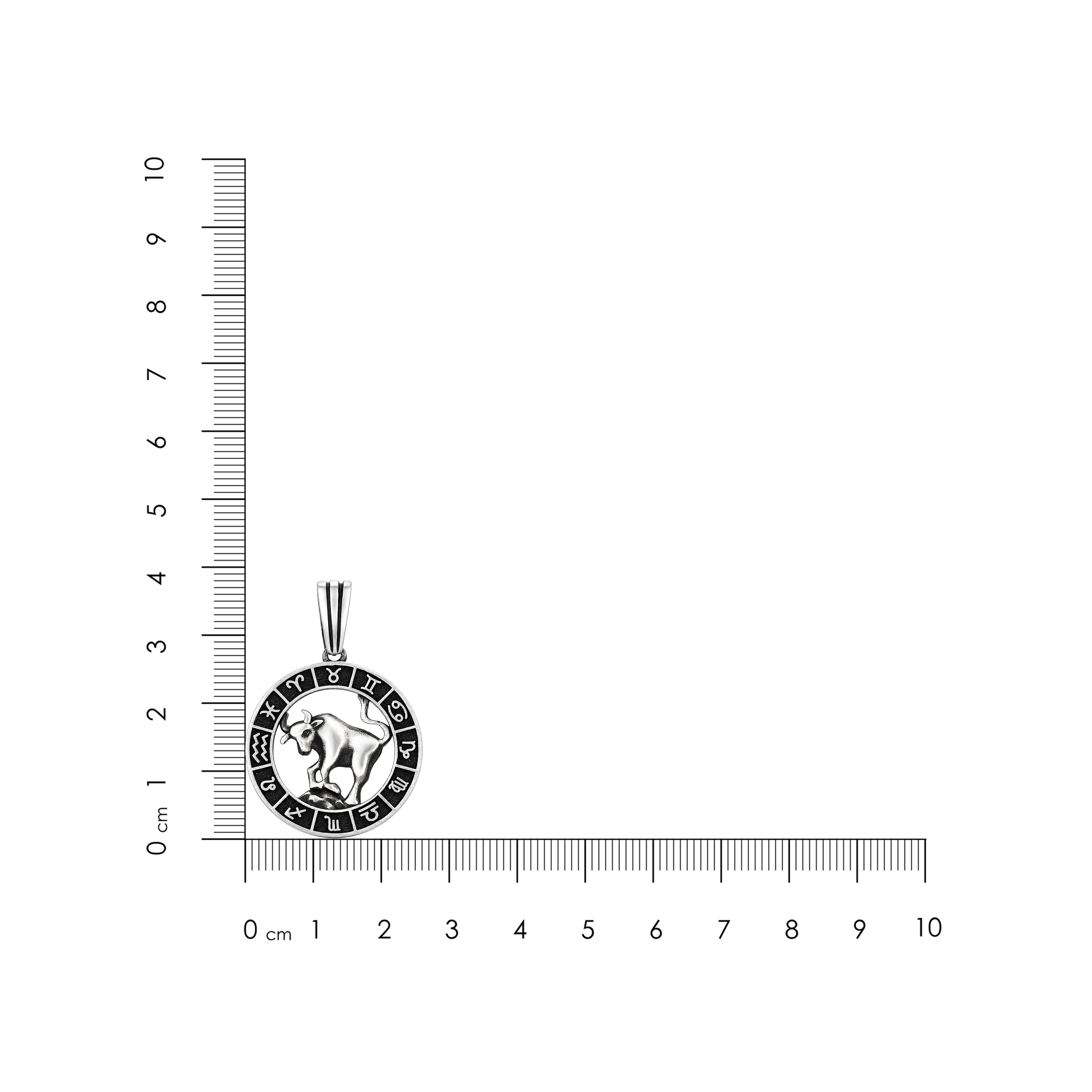 Taurus Zodiac Silver Rakhi Pendant
