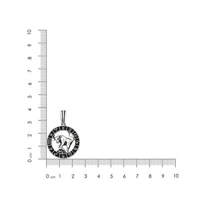 Taurus Zodiac Silver Rakhi Pendant